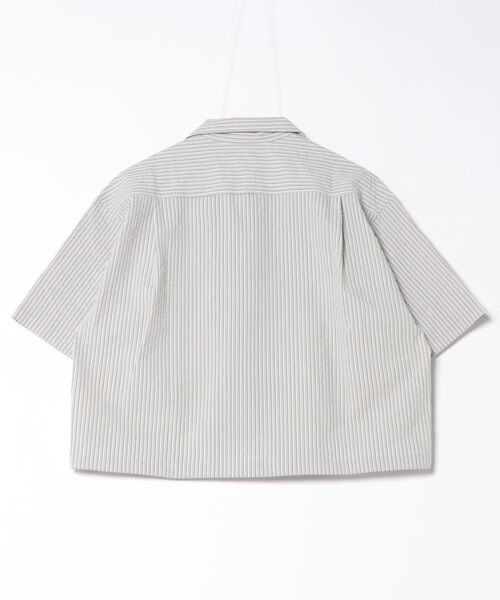 ブラウス シャツ THOUSAND MILE/ショートスリーブシャツ ストライプ レディース セール】【THOUSAND MILE】SHORT SLEEVE SHIRT STRIPE/ショート