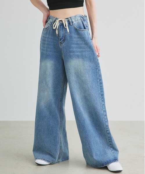 ad thie（アドティエ） ジーンズ デニム デニムパンツ ウエストリボン