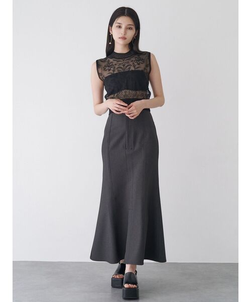 288 PGG 定価25,300円 スカート TECHNO STRECH 1 M MURUA スカート デニムライクステッチスカート : ZOZOTOWN Yahoo
