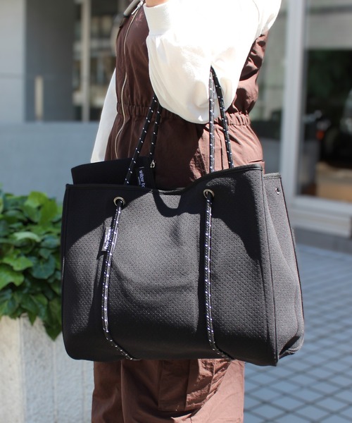ウィローベイ Willow Bay ネオプレントートバッグ 1109 グレー系 Willow bay ウィローベイ ネオプレントートバッグ ポーチ付き