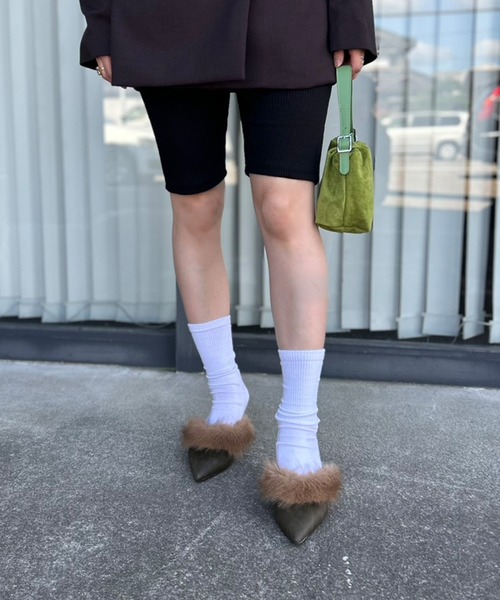 Kotoe（コトエ） レギンス スパッツ リブ ハーフレギンス バイカー