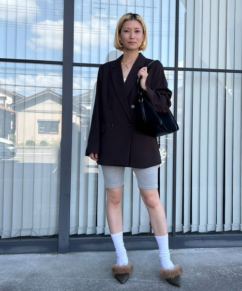 Kotoe（コトエ） レギンス スパッツ リブ ハーフレギンス バイカー