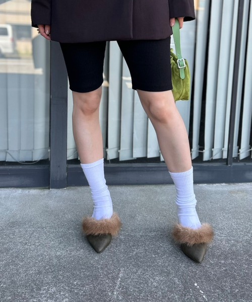 Kotoe（コトエ） レギンス スパッツ リブ ハーフレギンス レディース