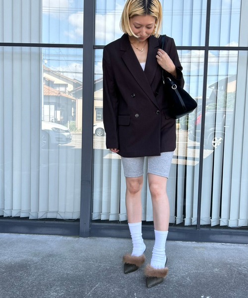 Kotoe（コトエ） レギンス スパッツ リブ ハーフレギンス バイカー