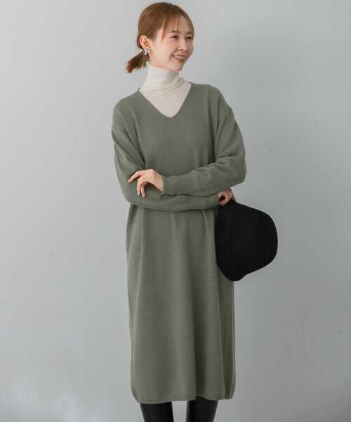 URBAN RESEARCH ROSSO WOMEN」 ニットワンピース FREE グレー