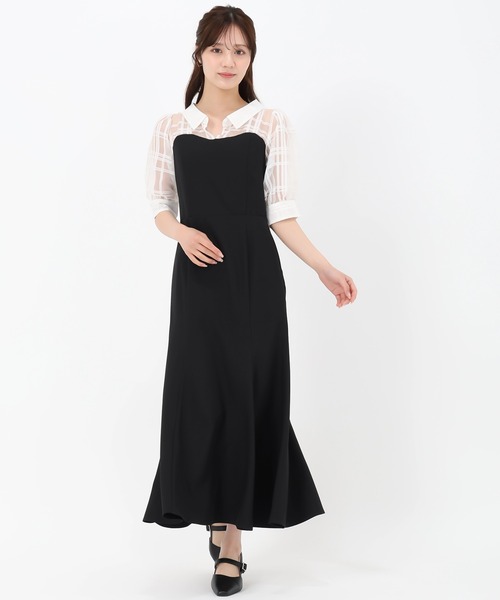 31 Sons de mode ワンピース 2025春夏新作 シアーチェックシャツ