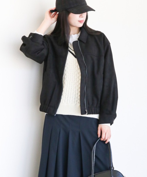 gossip!ロサンゼルス コート アウター 合成スエード ショート 