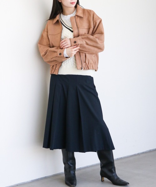 gossip!ロサンゼルス コート アウター 合成スエード ショート