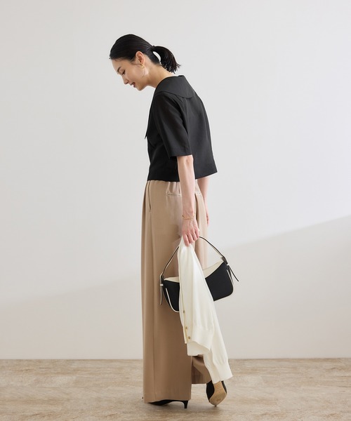 ROPEシャイニーシアーブラウス ROPE' ブラウス シャツ 「洗える」シャイニーシアーブラウス