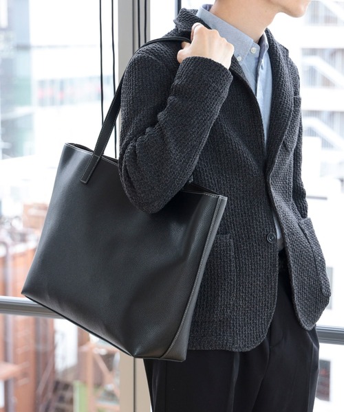 BEAMS HEART トート　ブラック　a4 BEAMS HEART トートバッグ レザー トートバッグ「A4サイズ