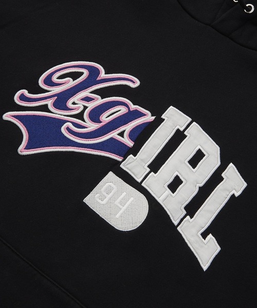 X-girl（エックスガール） パーカー MIX COLLEGE LOGO SWEAT HOODIE