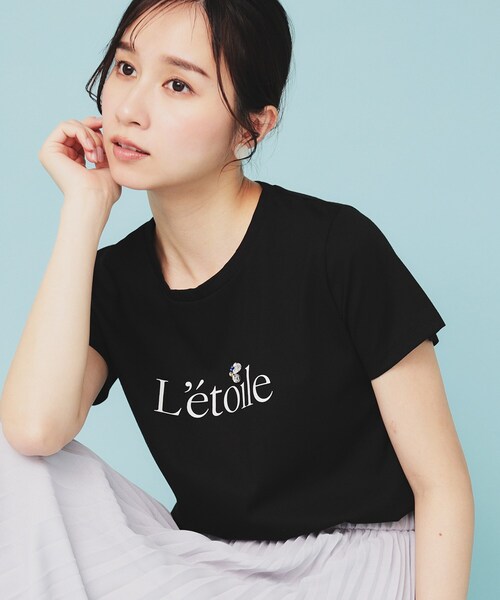 ビジュー付きロゴTシャツ index（インデックス） tシャツ 「美人百花掲載」ビジュー付きロゴT