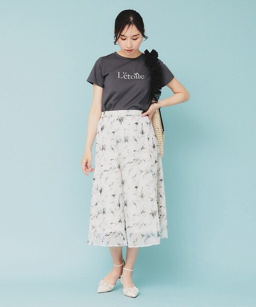 index（インデックス） tシャツ 「美人百花掲載」ビジュー付きロゴT