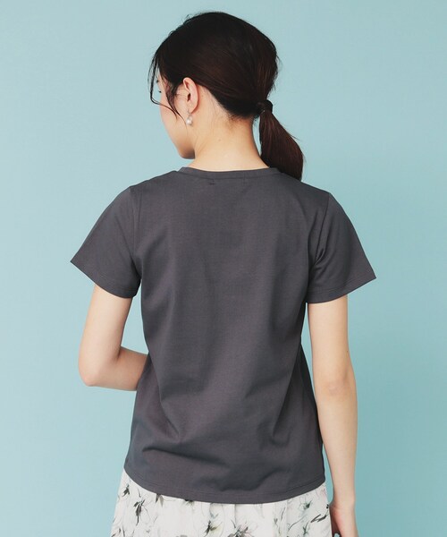 index（インデックス） tシャツ 「美人百花掲載」ビジュー付きロゴT