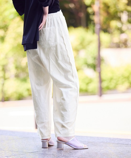 ROPE' PICNIC（ロペ ピクニック） パンツ 3D刺繍レースワイドパンツ