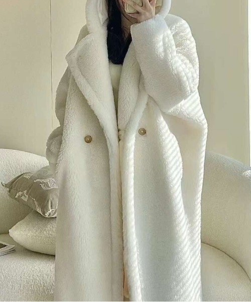 【なっきー】23区 白 ホワイト コート ジャケット XS アウター セール】ファーフード付きモッズコートレディース冬（ダウンジャケット