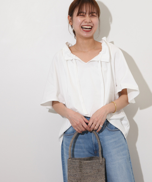 JOURNAL STANDARD relume リボンフリルT  2枚セット JOURNAL STANDARD relume｜《WEB限定追加2》フリルリボンTシャツ