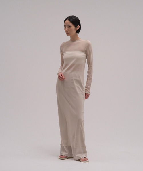 ENOF シアー ワンピース 長袖 Mサイズ ENOF 「ENOF」 長袖ワンピース M ブラック レディース