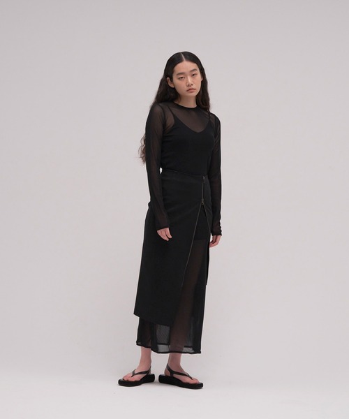 ENOF 「ENOF」 長袖ワンピース M ブラック レディース