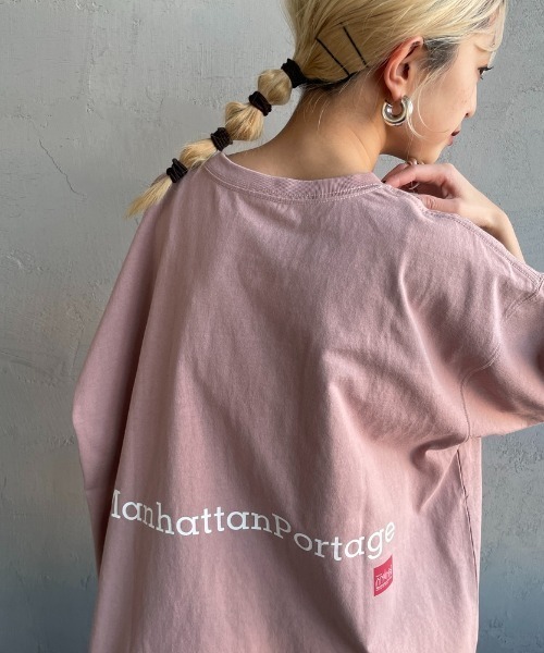 「Manhattan Portage」 半袖Tシャツ L ピンク レディース