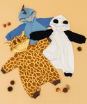 ベビー服 ロンパース Bpop どうぶつカバーオールの詳細画像1
