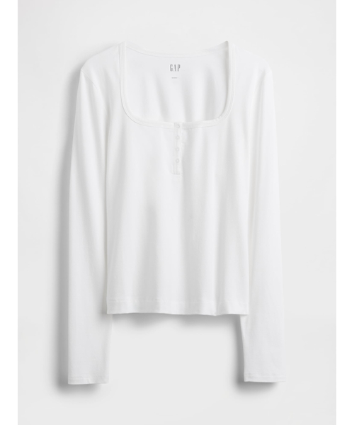 「GAP」 長袖カットソー XX-SMALL ホワイト レディース