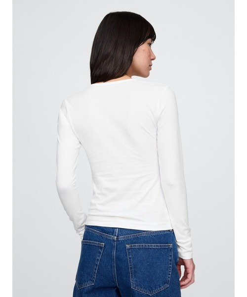 「GAP」 長袖カットソー XX-SMALL ホワイト レディース