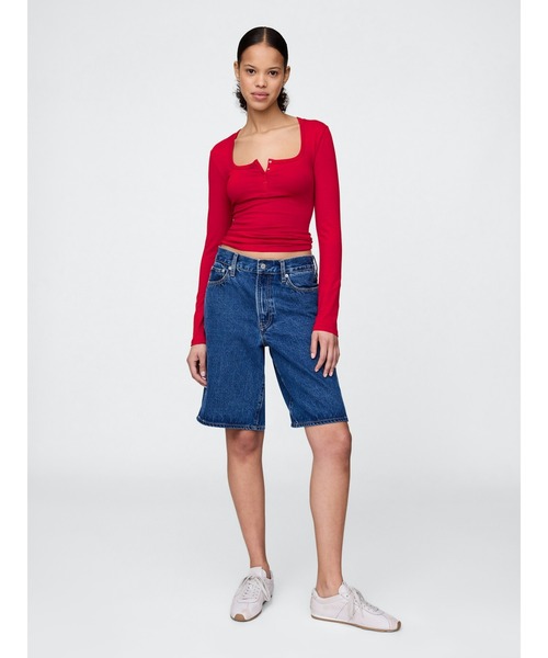 「GAP」 長袖カットソー XX-SMALL ホワイト レディース