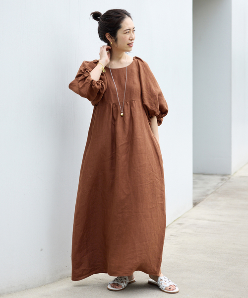 美品✨ヴェルメイユパーイエナ ベルギーリネンワンピース マキシ丈 グリーン 美品✨ヴェルメイユパーイエナ ベルギーリネンワンピース マキシ