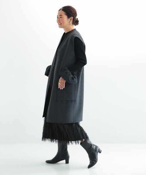 【ビームス】リバーロングジレ　★匿名配送★ Demi-Luxe BEAMS ベスト ジレ リバー ロングジレ レディース