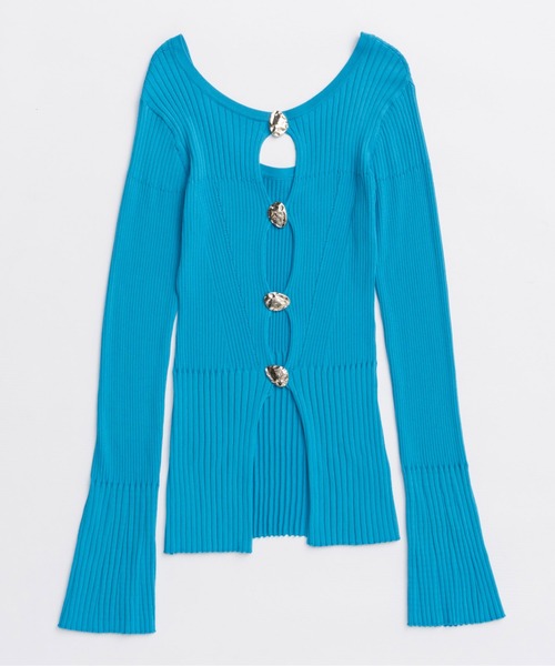 ニット セーター 「25AW PRE-ORDER」Button Slit 2way  Knit Tops/ボタンスリット2WAYニット「MAISON MAISON SPECIAL ニット セーター 「25AW PRE-ORDER」Button Slit
