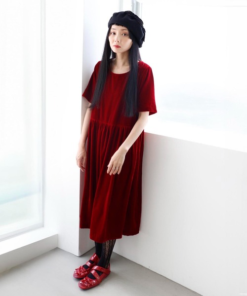 Three Four Time（スリーフォータイム） ワンピース ベルベット