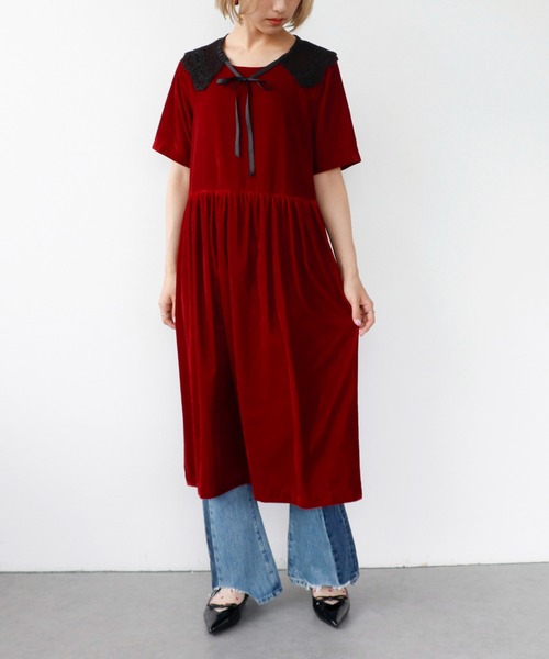 Three Four Time（スリーフォータイム） ワンピース ベルベット