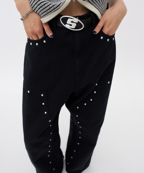 余白 遠州織物 テーパードパンツ ネイビー yohaku（余白） 備後