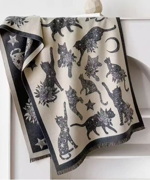 Port（ポート） ブランケット 「 」 ムーン キャット モチーフ