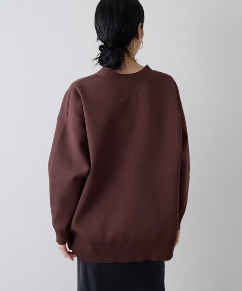 【美品】DrawingNumbers ルーズロングニットカーディガン　ブラウン 美品】DrawingNumbers ルーズロングニットカーディガン ブラウン