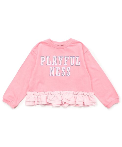 BREEZE（ブリーズ） tシャツ 「WEB限定」 裾フリル長袖Tシャツ キッズ