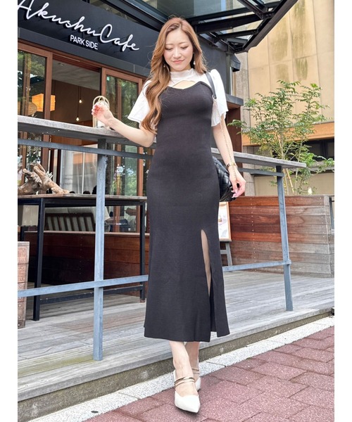 LIP SERVICE（リップサービス） ニットワンピース FREE ブラック