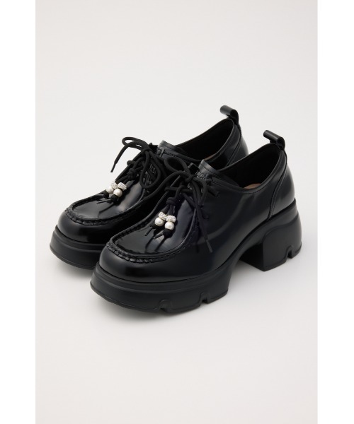 【極美品】STACCATO スタッカート フローラローファーコンビブーツ 黒 STACCATO（スタッカート） ローファー ローガンタンクソールローファー