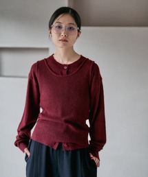 RAIHIMOM様 おまとめ2点 アウター ニット ハリヌキニットアンサンブル(M WINE): トップス｜PMbox P&M OFFICIAL