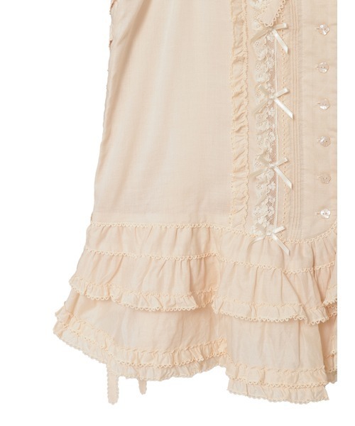 PINK HOUSE（ピンクハウス） ベスト ジレ フランス製レース使いローン