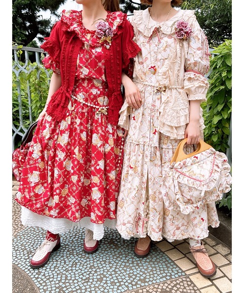 ピンクハウス　希少フリル付きカジュアルベストジレ PINK HOUSE ベスト ジレ フランス製レース使いローンベスト