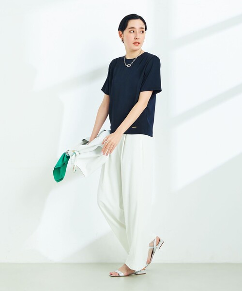 「NOLLEY'S」 半袖ブラウス 38 ベージュ レディース_画像3