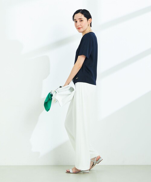 「NOLLEY'S」 半袖ブラウス 38 ベージュ レディース_画像4