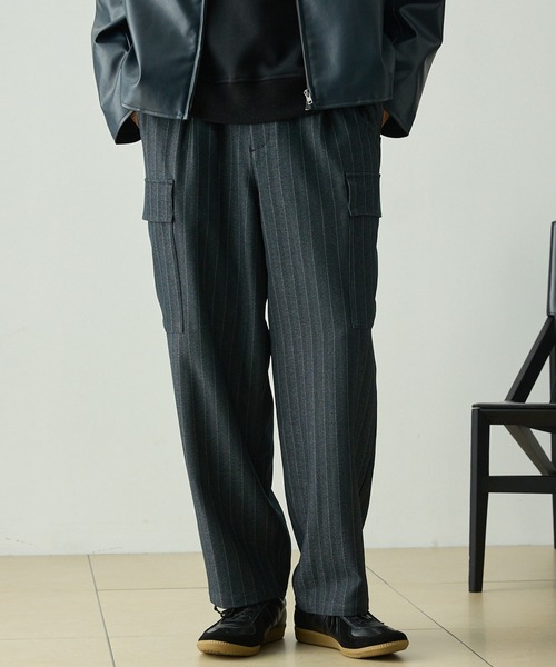 marka / カーゴパンツ/1/ウール/BLK/無地 EMMA CLOTHES（エマクローズ） カーゴパンツ 「セットアップ対応