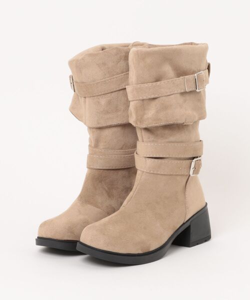 WESTSEA（ウエストシー） ブーツ ベルト付き スエードテイスト ロング