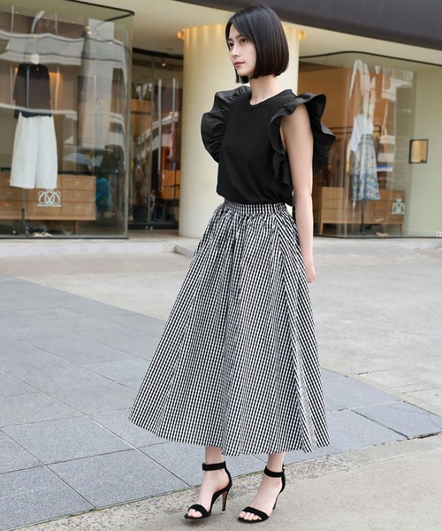 ブラック フレアスカート FREEサイズ JEANASIS 「JEANASIS」 フレアスカート FREE ブラック