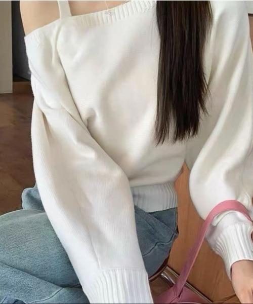 Ada. ニット セーター 「Mellfy」ワンショルダー ふんわり ニット