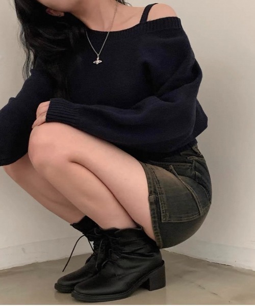 Ada. ニット セーター 「Mellfy」ワンショルダー ふんわり ニット