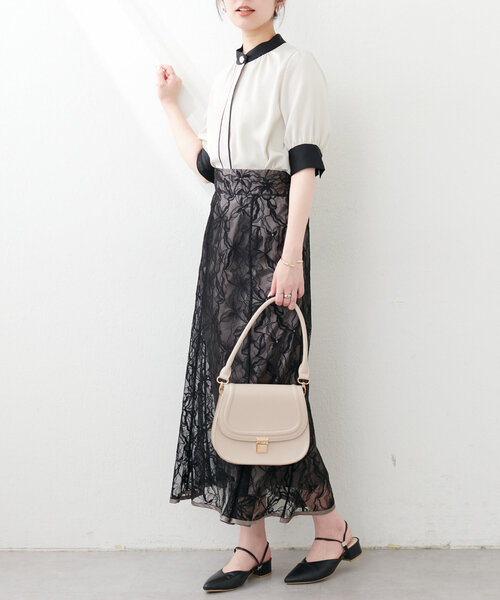 「natural couture」 半袖ブラウス FREE オフホワイト レディース_画像2